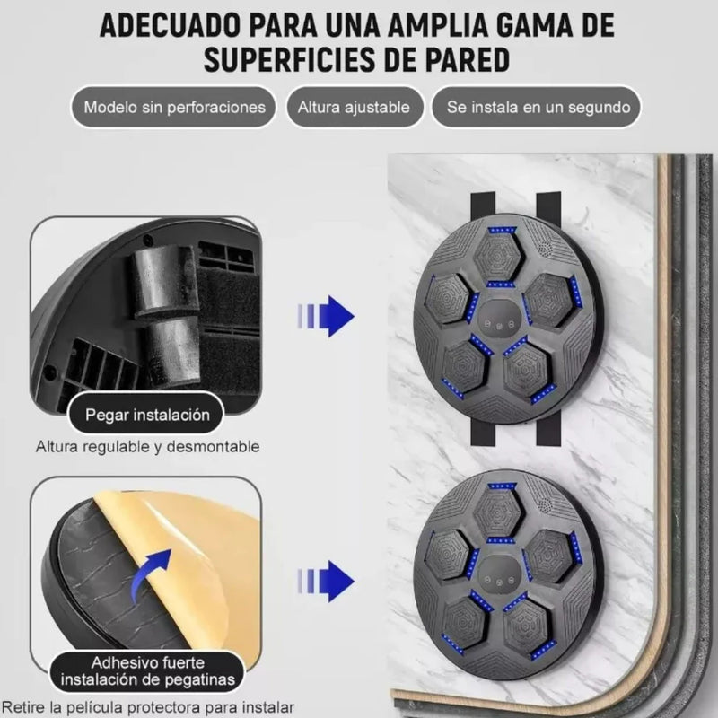 BOXFIT© - MÁQUINA DE BOXEO MUSICAL + GUANTES - CONTRA ENTREGA e ENVÍO GRATIS