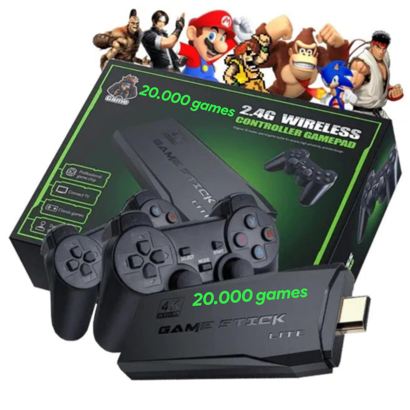 CONSOLA DE VIDEOJUEGO RETRO GAME STICK - MÁS DE 20.000 JUEGOS CLÁSSICOS DE LOS ANOS 80, 90 Y 2000 * CON ENVÍO GRATIS Y PAGAR AL RECIBIR