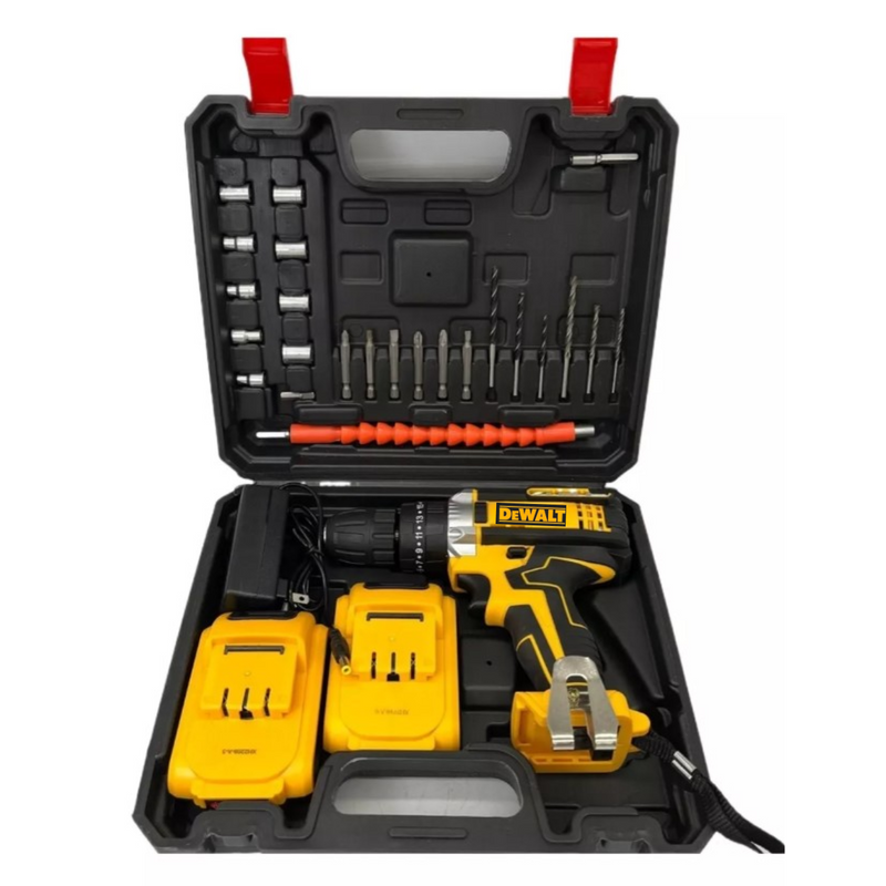 PACK TALADRO INALÁMBRICO DEWALT 98V CON 2 BATERIAS + ACC + JUEGO CAJA SET DADOS CHICHARRA 46 PCS - PROMOCION CIERRE DE TIENDA * ENVÍO GRATIS